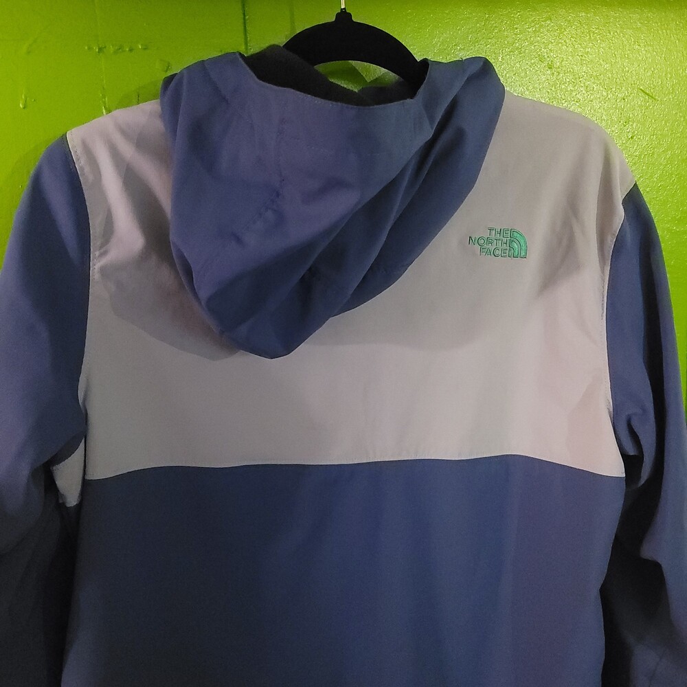 The North Face WindWall Jacket boys XL Blue Softshell Full Zip Hooded puffer vtg - Picture 5 of 8
